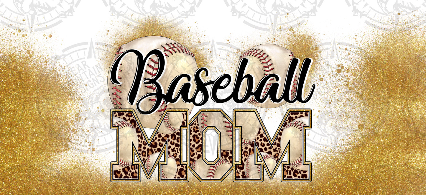 Glitter Baseball Mom - Cup Wrap