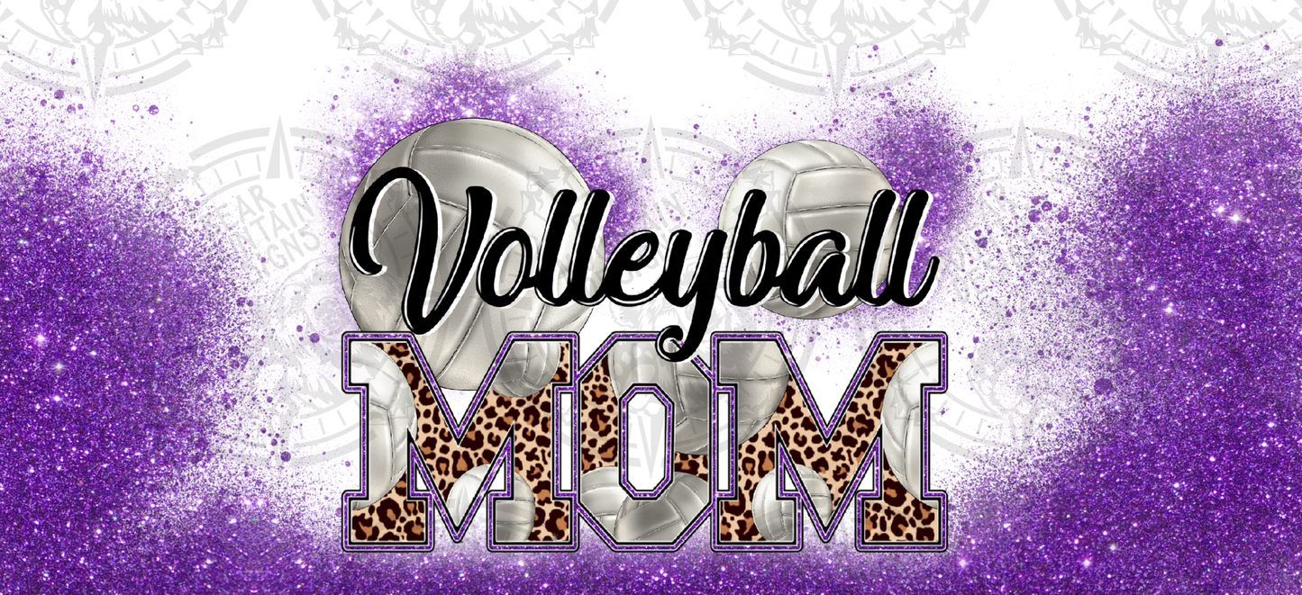 Glitter Volleyball Mom - Cup Wrap