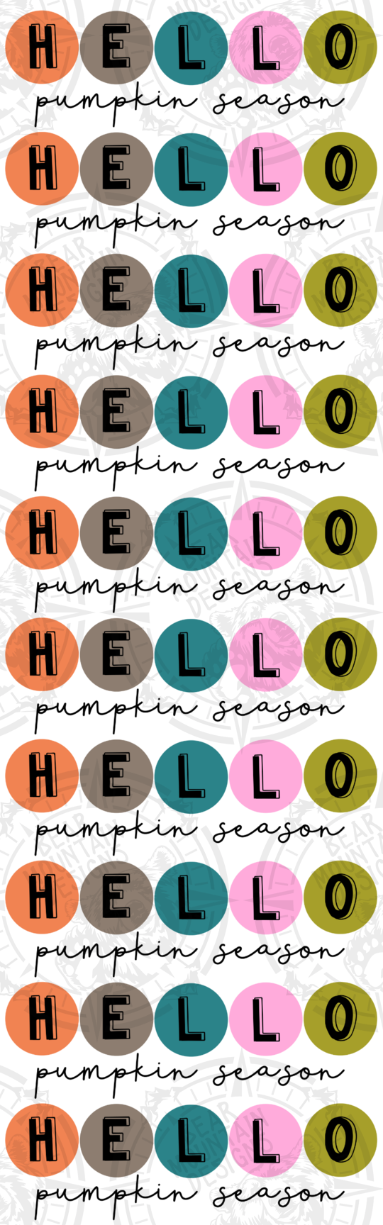 Hello Pumpkin Season - Pen Wrap