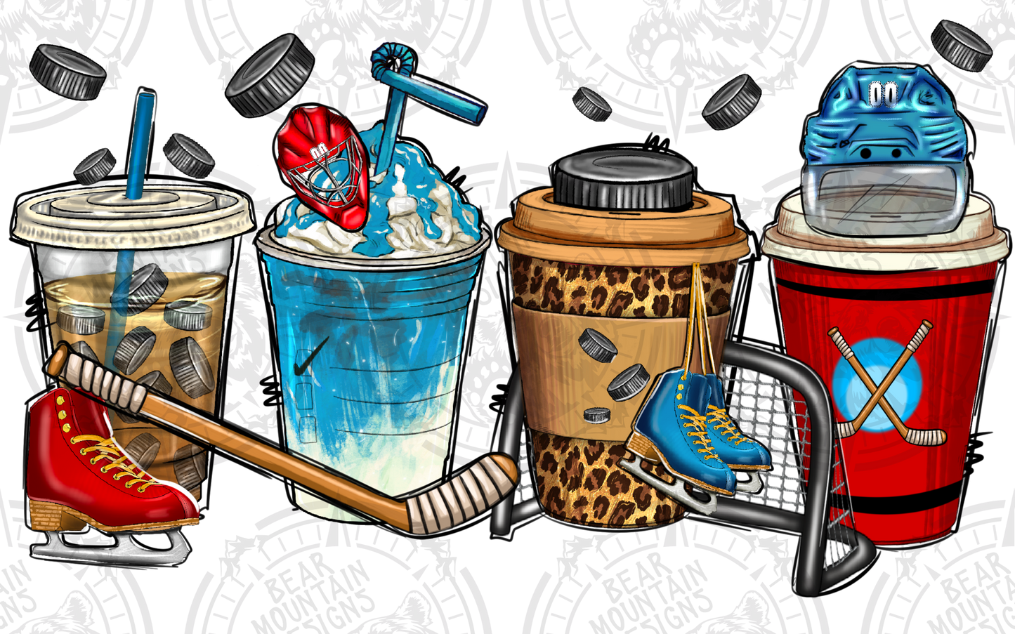 Hockey Coffee Cups - Cup Wrap