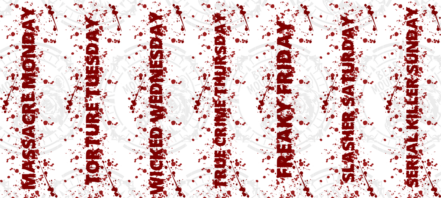 Horror Days Of The Week Bundle - Pen Wrap