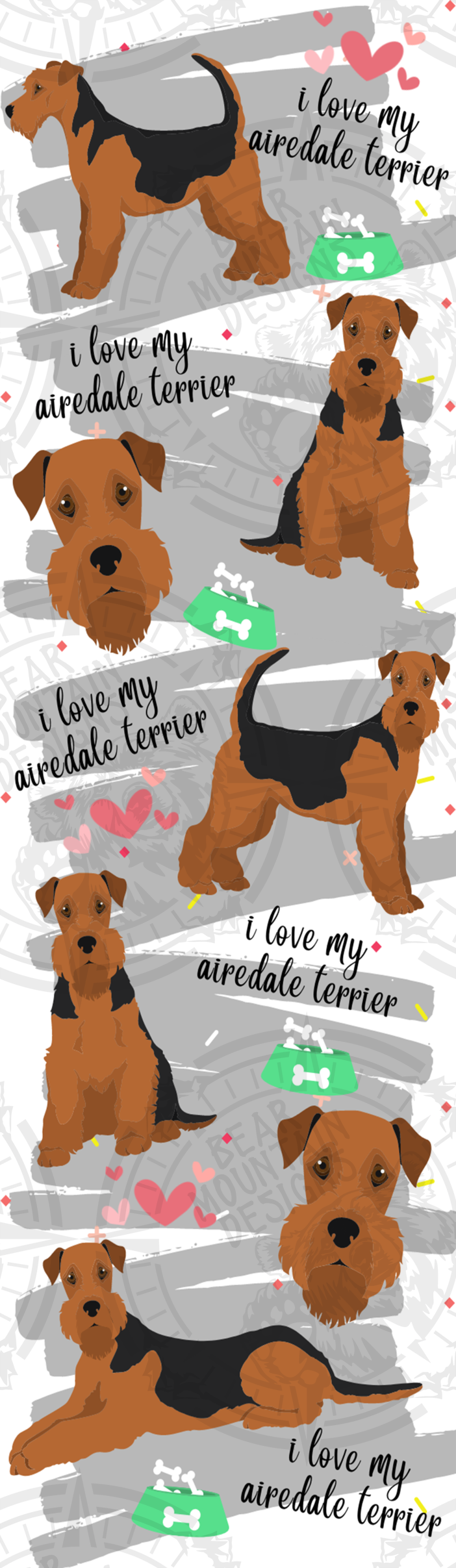 I Love My Airedale Terrier - Pen Wrap