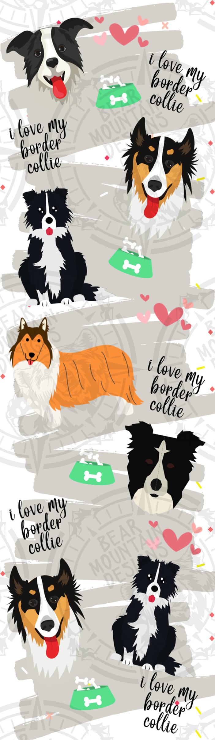 I Love My Border Collie - Pen Wrap