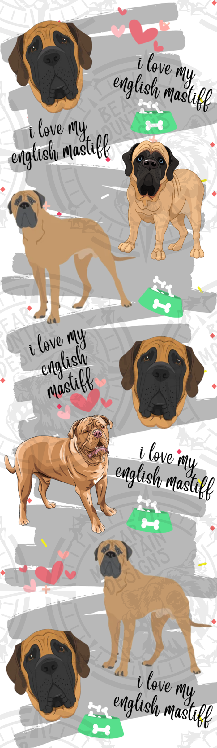 I Love My English Mastiff - Pen Wrap