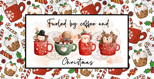 Fueled By Coffee & Christmas - Cup Wrap