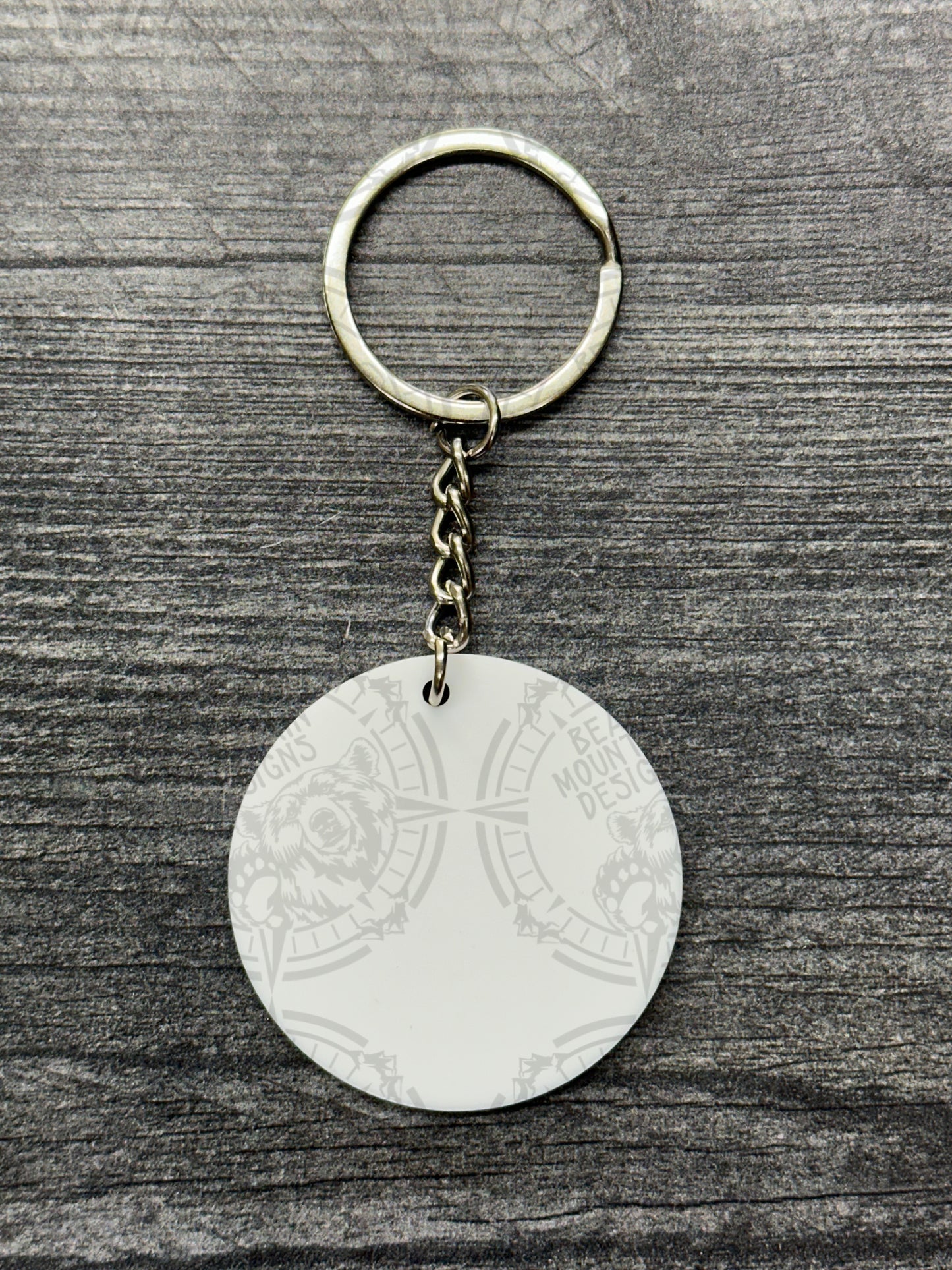 White - 1.75 Inch Acrylic Keychains