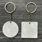 White - 1.75 Inch Acrylic Keychains