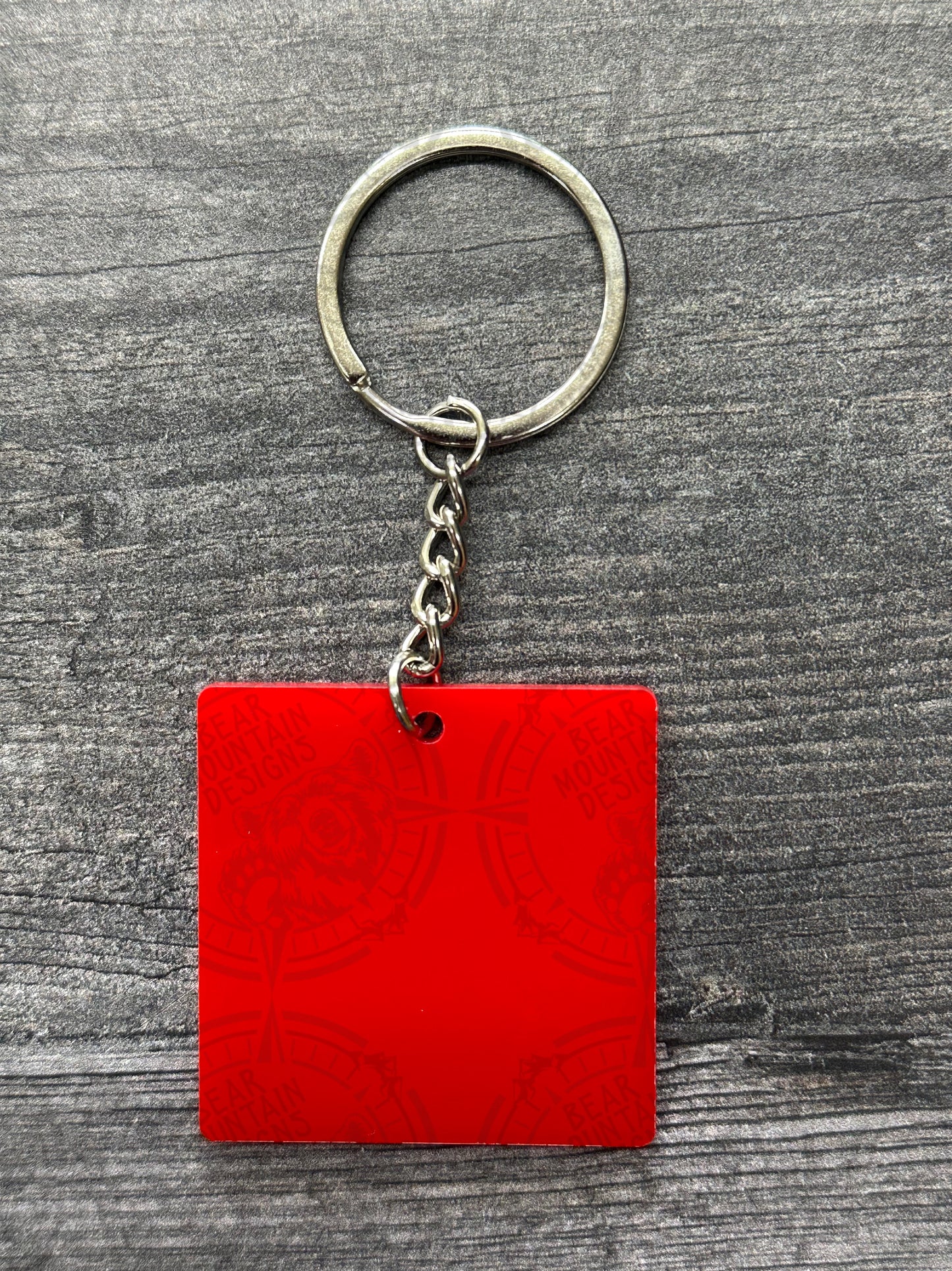 Red - 1.75 Inch Acrylic Keychains