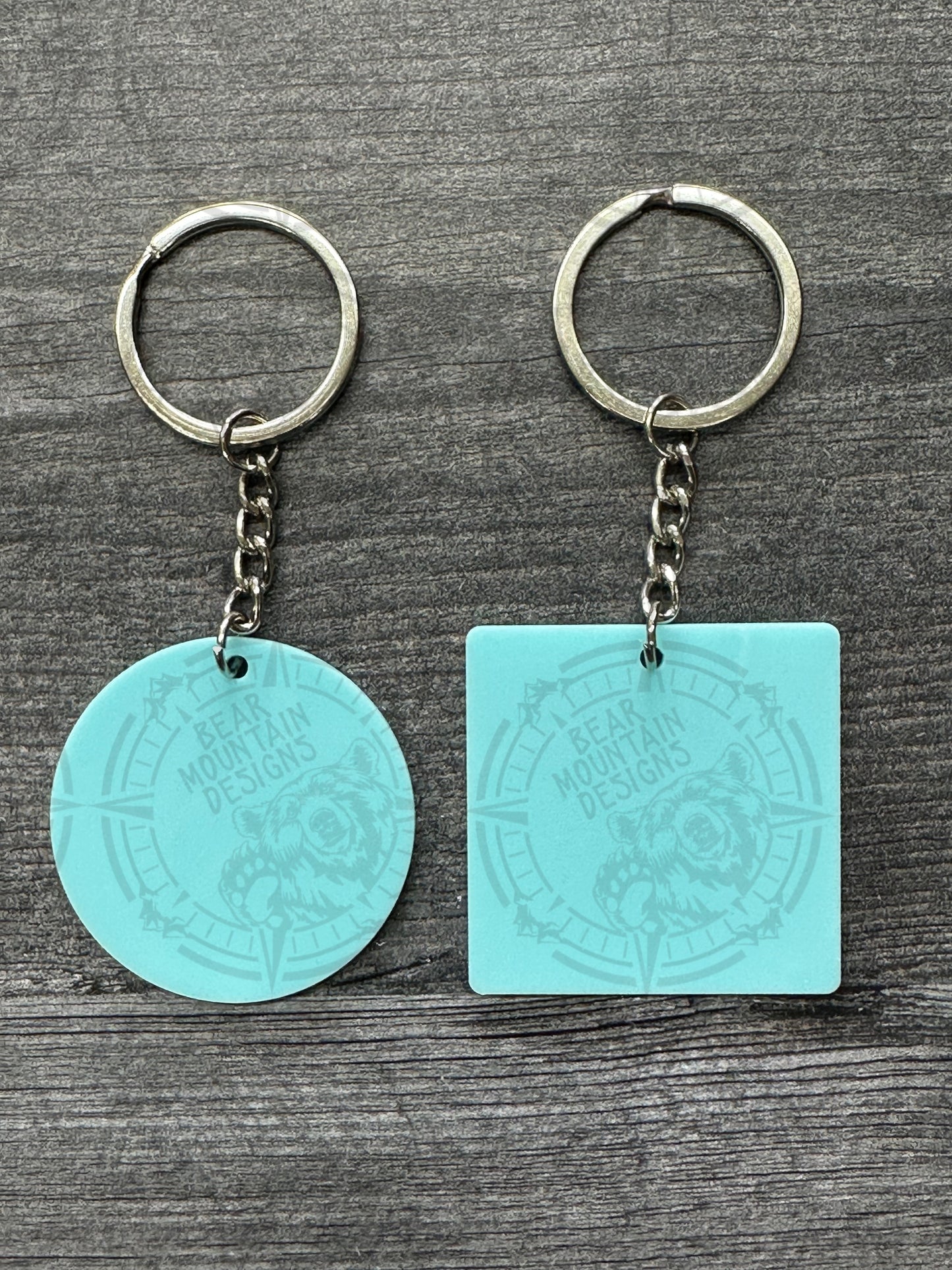 Light Blue - 1.75 Inch Acrylic Keychains