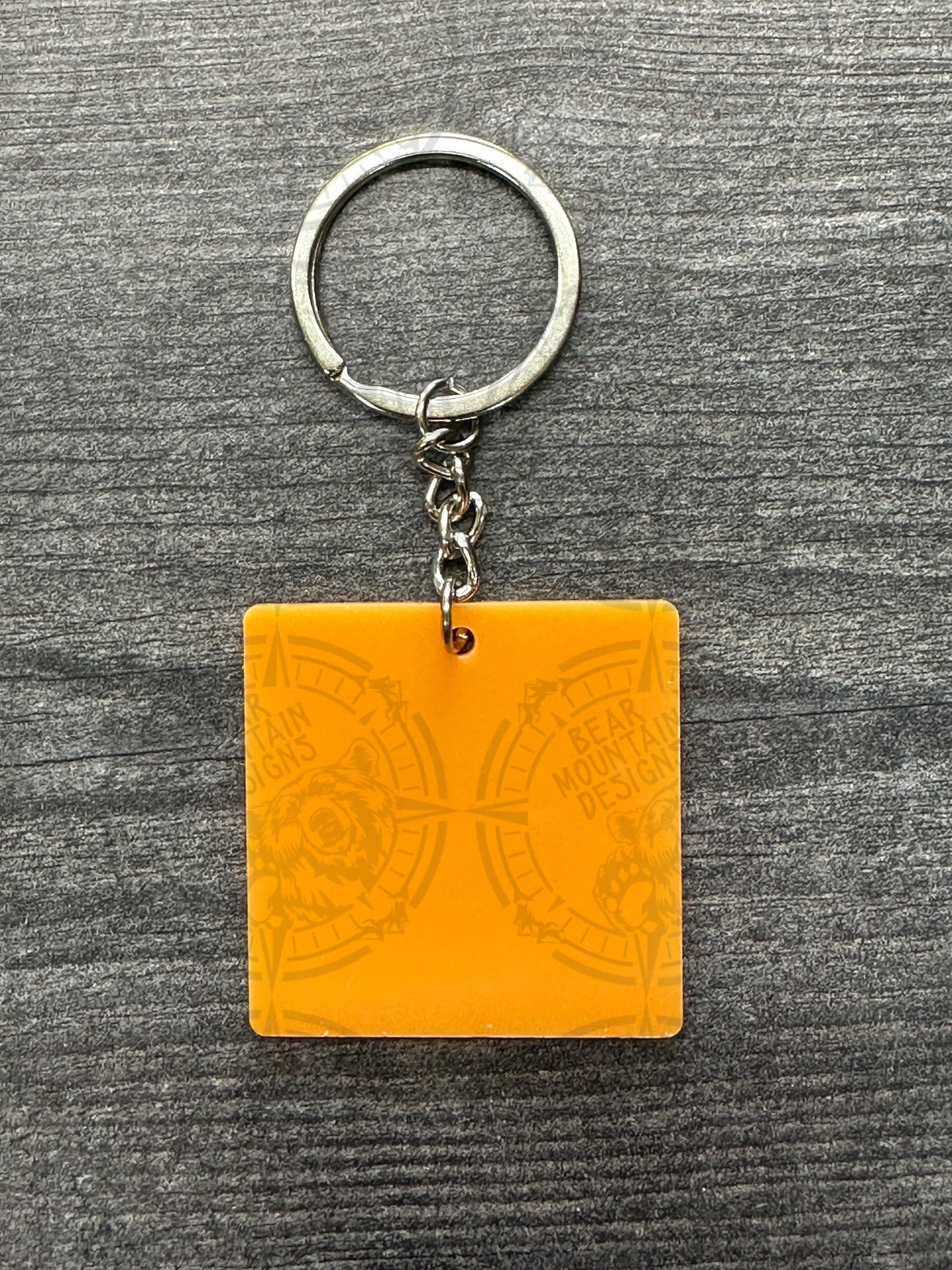 Orange - 1.75 Inch Acrylic Keychains