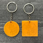 Orange - 1.75 Inch Acrylic Keychains