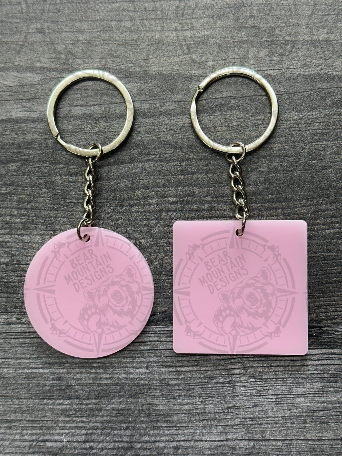 Pink - 1.75 Inch Acrylic Keychains