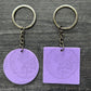 Purple - 1.75 Inch Acrylic Keychains