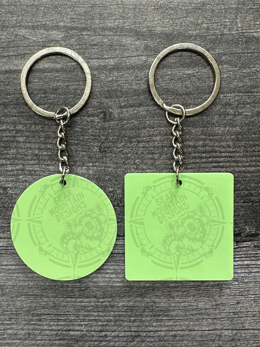 Green - 1.75 Inch Acrylic Keychains