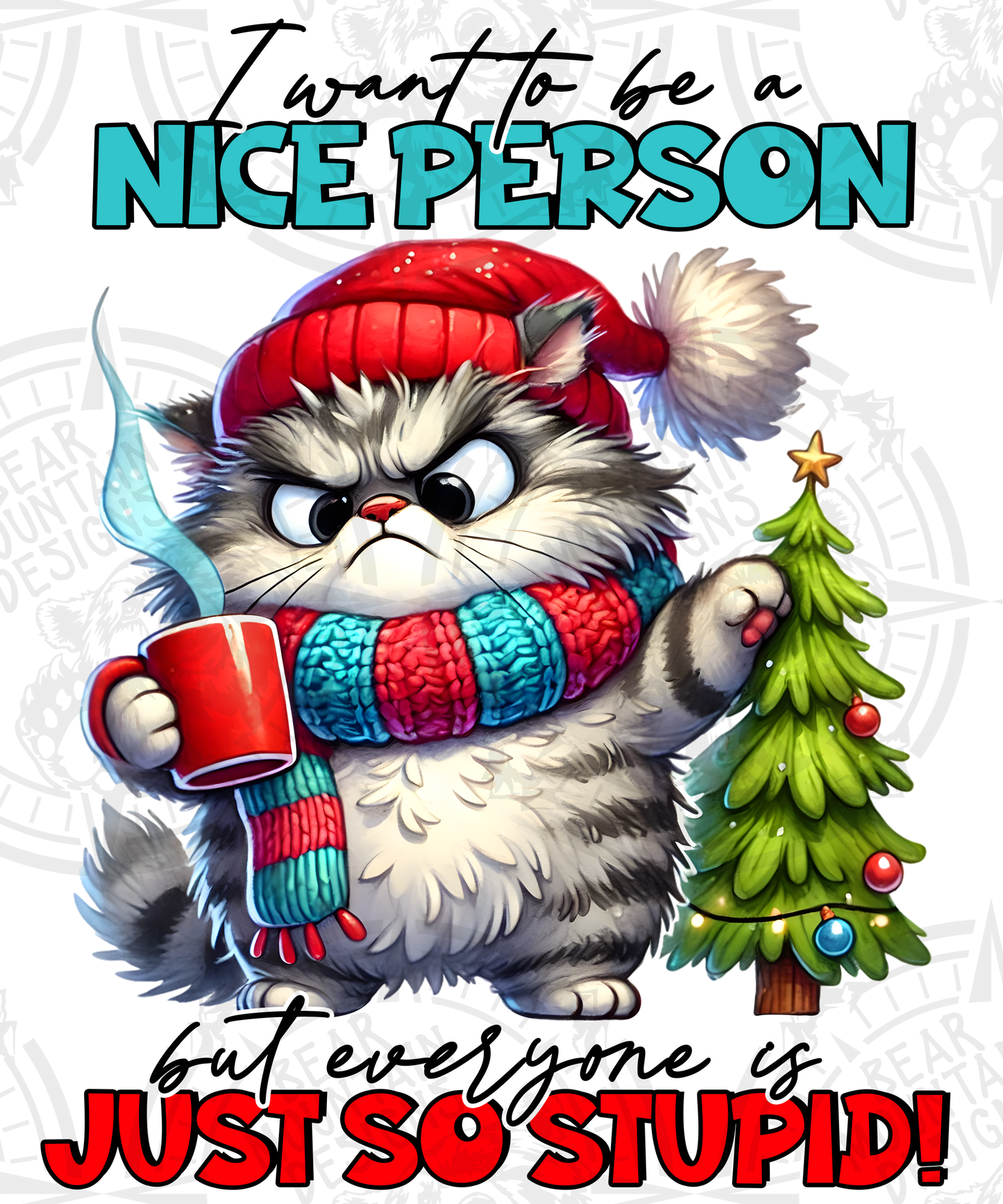 I Want to Be a Nice Person Christmas Grump Cat