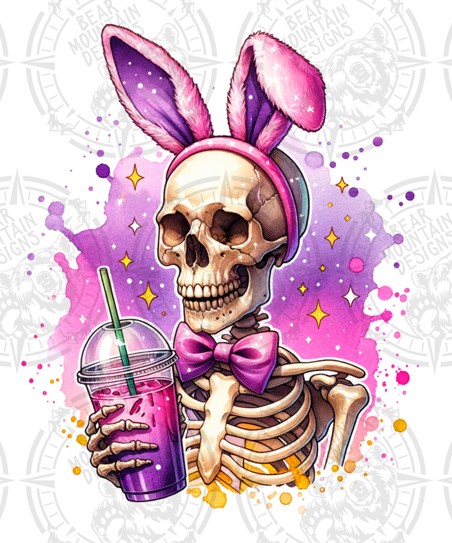 Iced Drink Skeleton Bunny