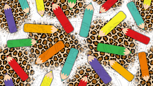 Leopard Colored Pencil - Cup Wrap
