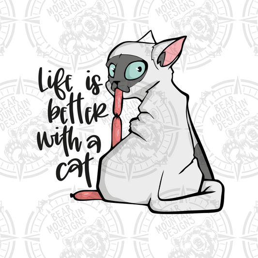 Life Is Better With Cats 2 - White Border