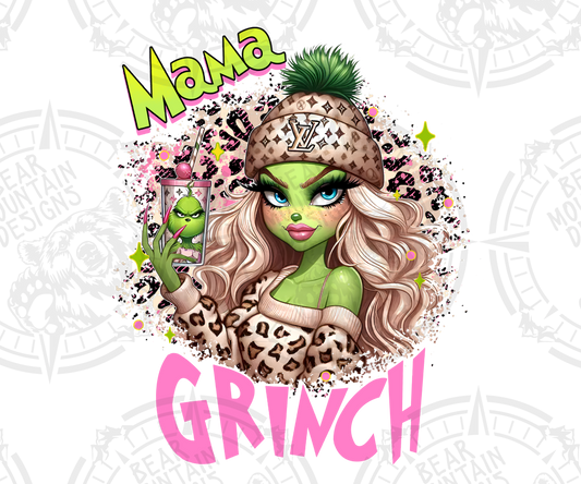 Mama Grinch Pink Leopard