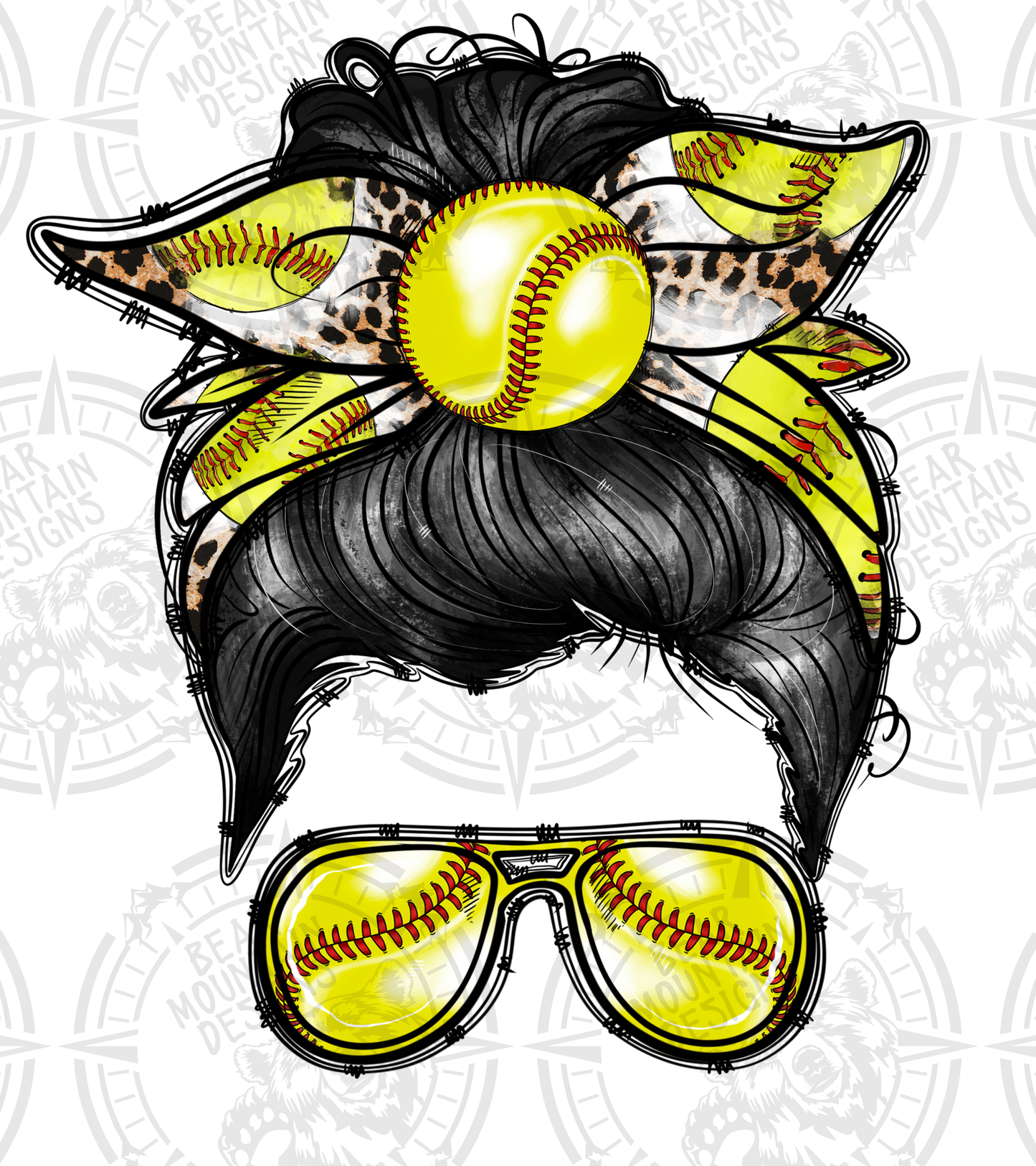 Messy Bun - Softball