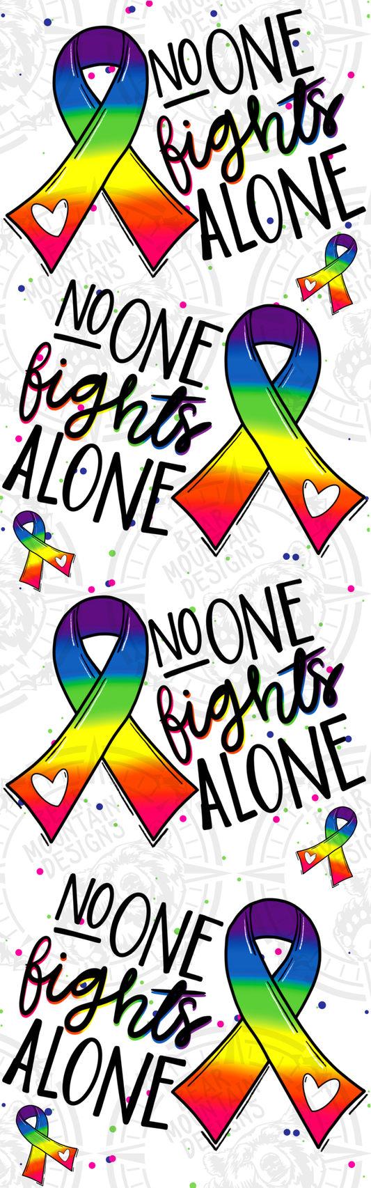 No One Fights Alone Cancer Ribbons - Pen Wrap