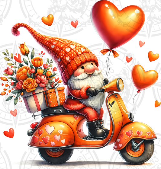 Orange Scooter Gnome