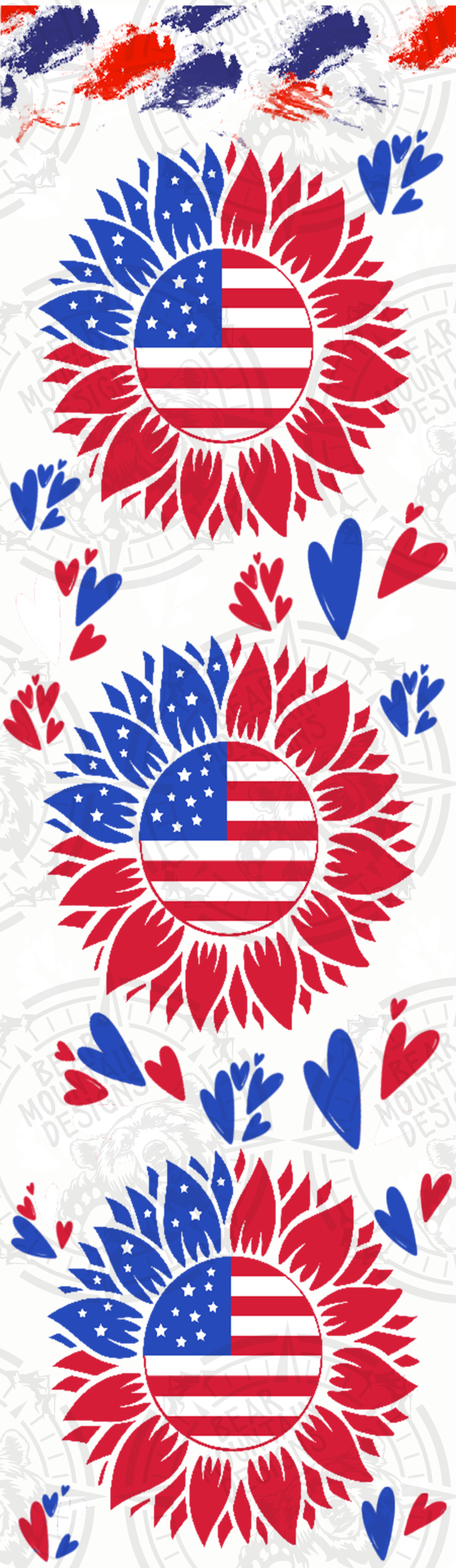 Patriotic Flag Sunflowers - Pen Wrap