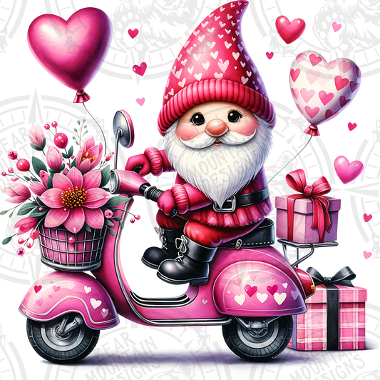 Pink Scooter Gnome