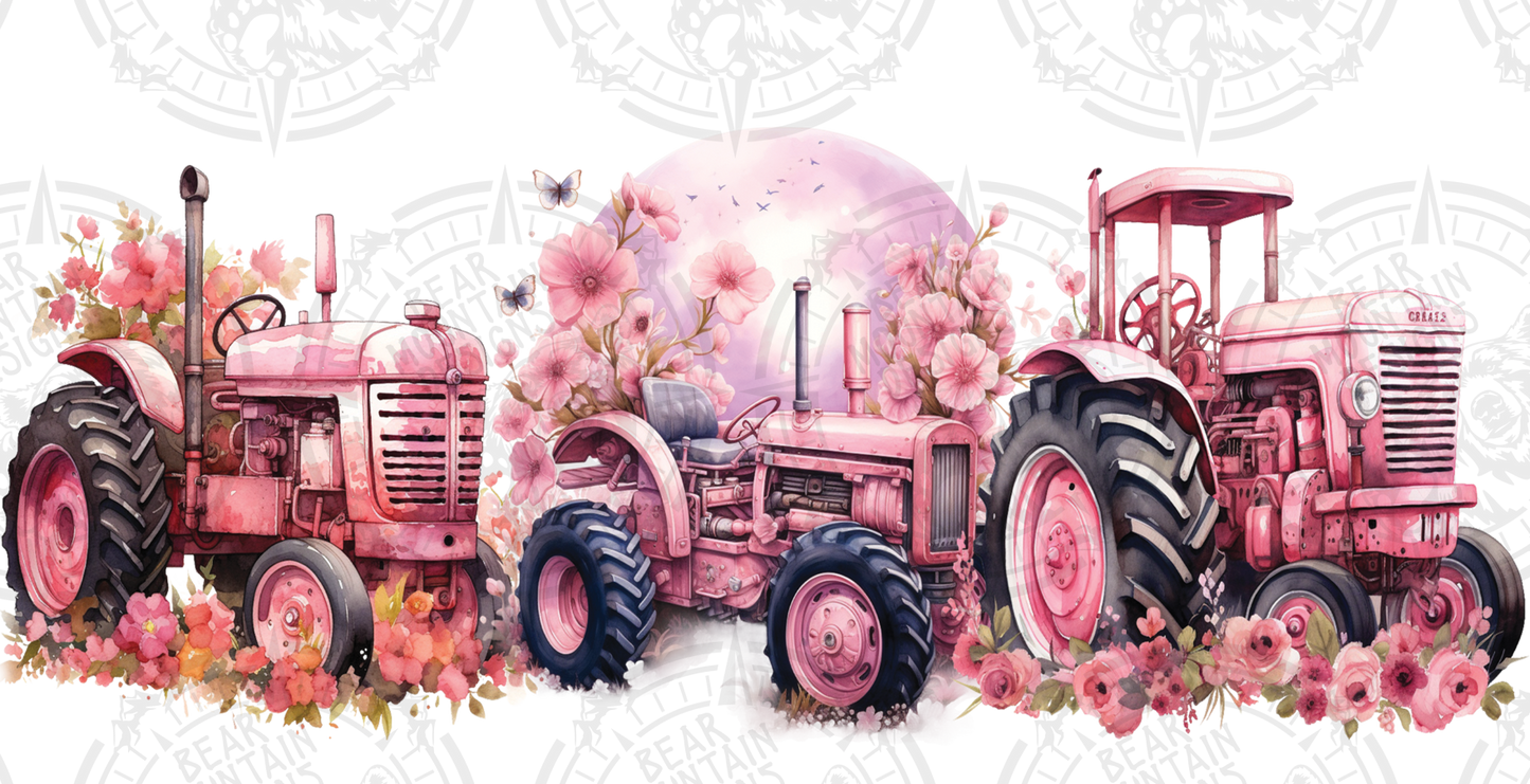 Pink Tractors - Cup Wrap