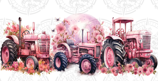 Pink Tractors - Cup Wrap