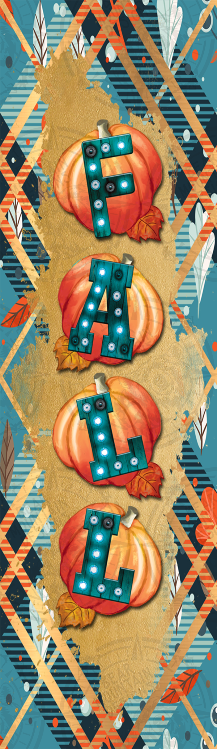 Plaid Fall Pumpkins - Pen Wrap