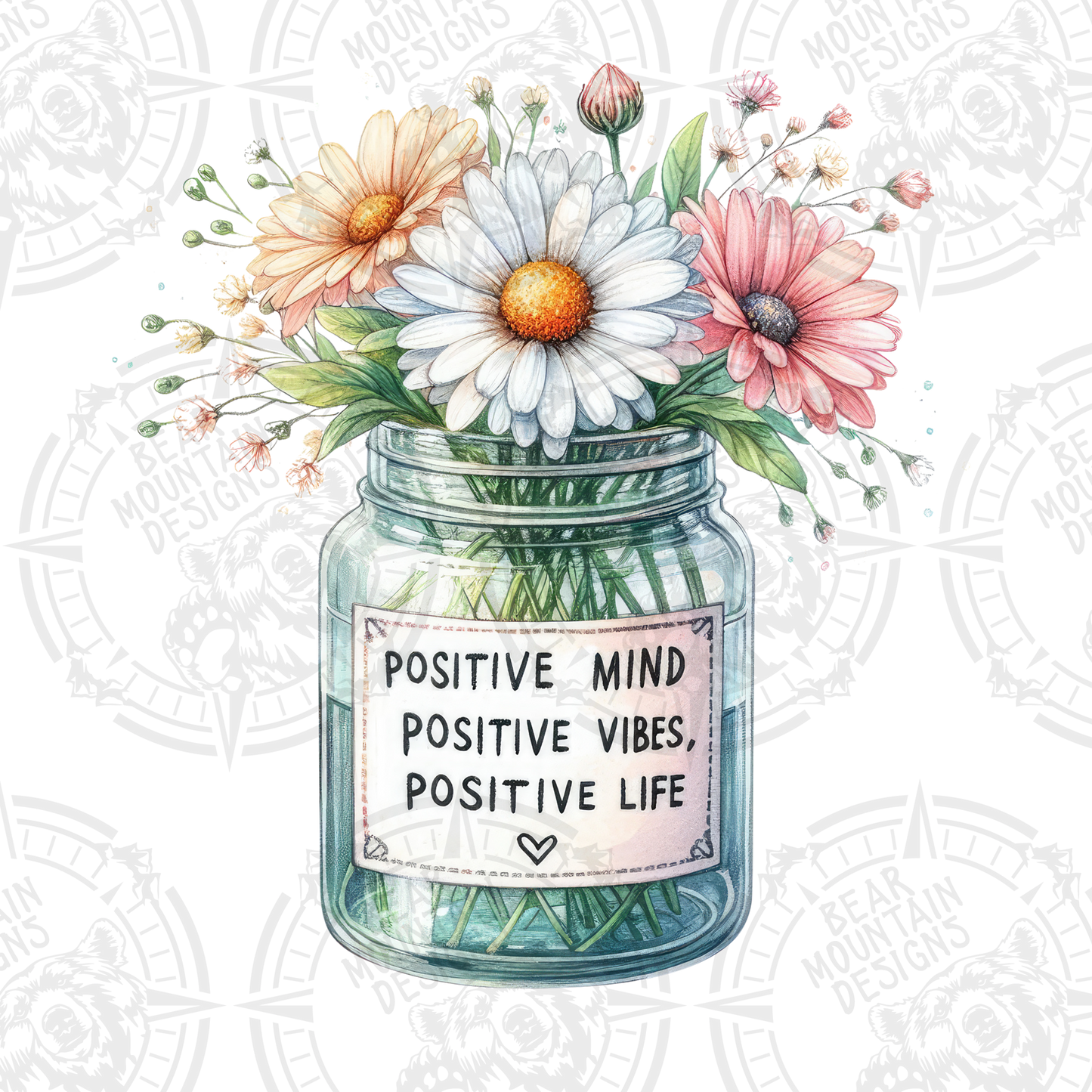 Jar - Positive Mind Positive Vibes Positive Life