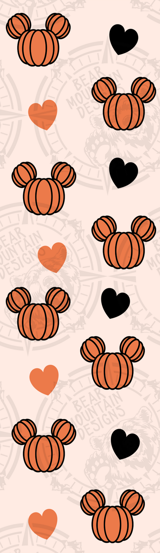 Pumpkin Mouse Head Hearts - Pen Wrap