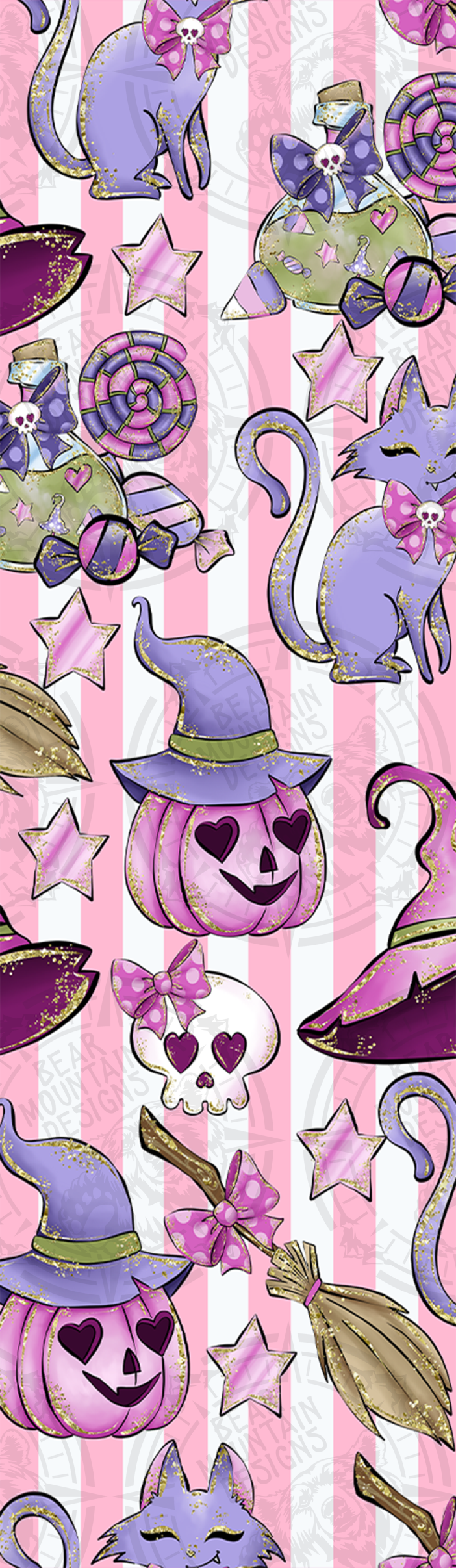 Purple Cat Halloween - Pen Wrap