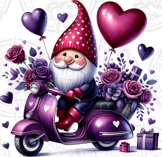 Purple Scooter Gnome