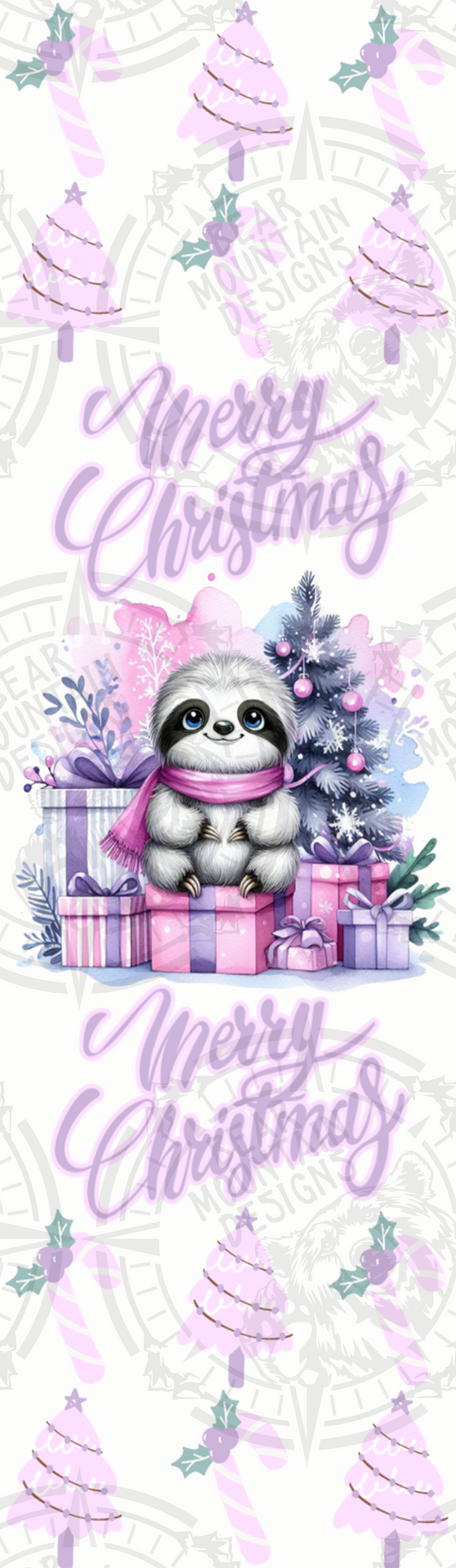 Purple Sloth Merry Christmas - Pen Wrap