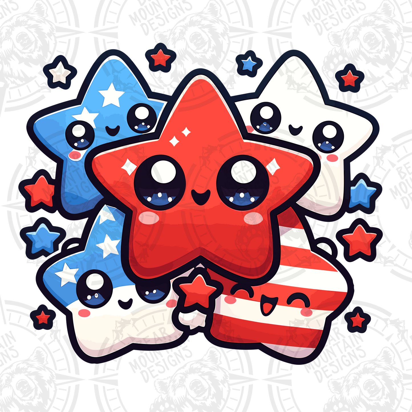 Red White & Blue Stars