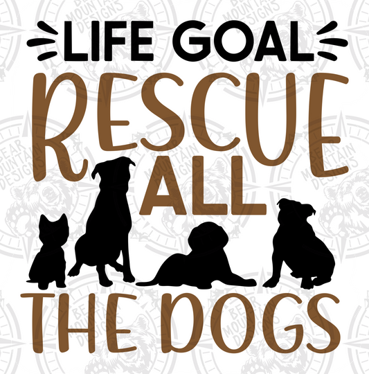 Rescue All The Dogs - White Background