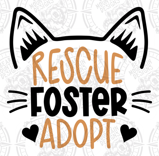 Rescue Foster Adopt - Cat With White Border