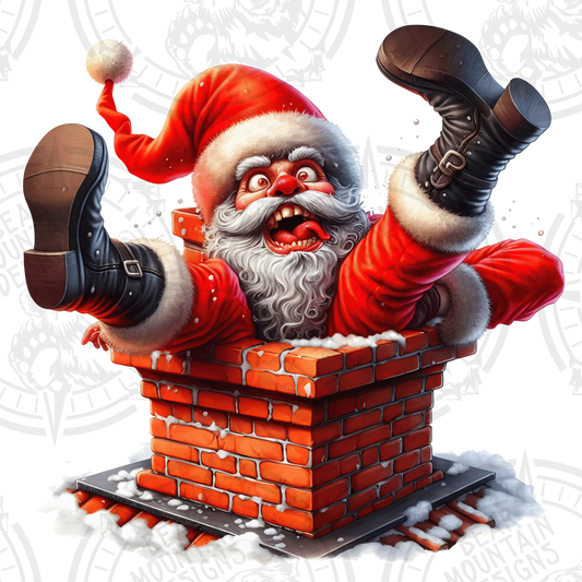 Santas Stuck In Chimney