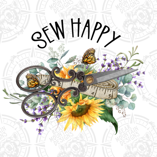 Sew Happy - Yellow Sunflower