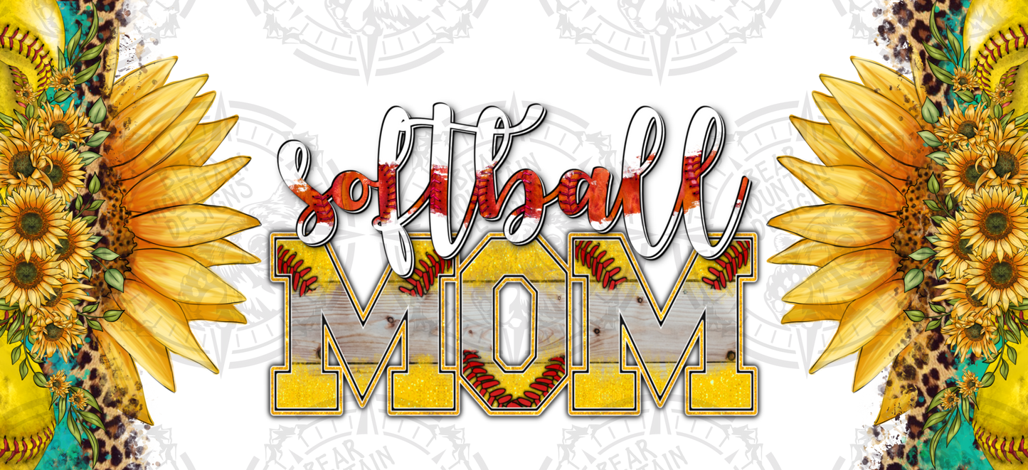 Softball Mom Sunflower - Cup Wrap