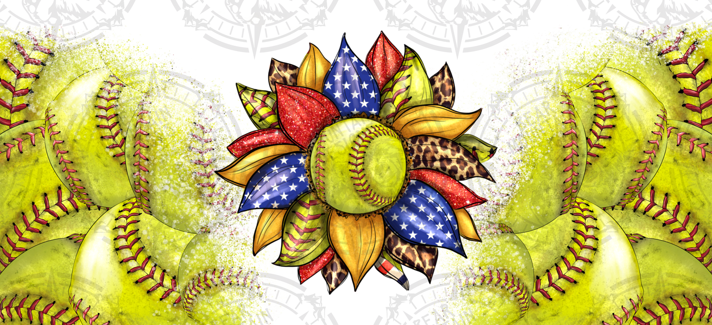 Sunflower Softball - Cup Wrap