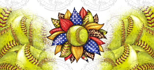 Sunflower Softball - Cup Wrap