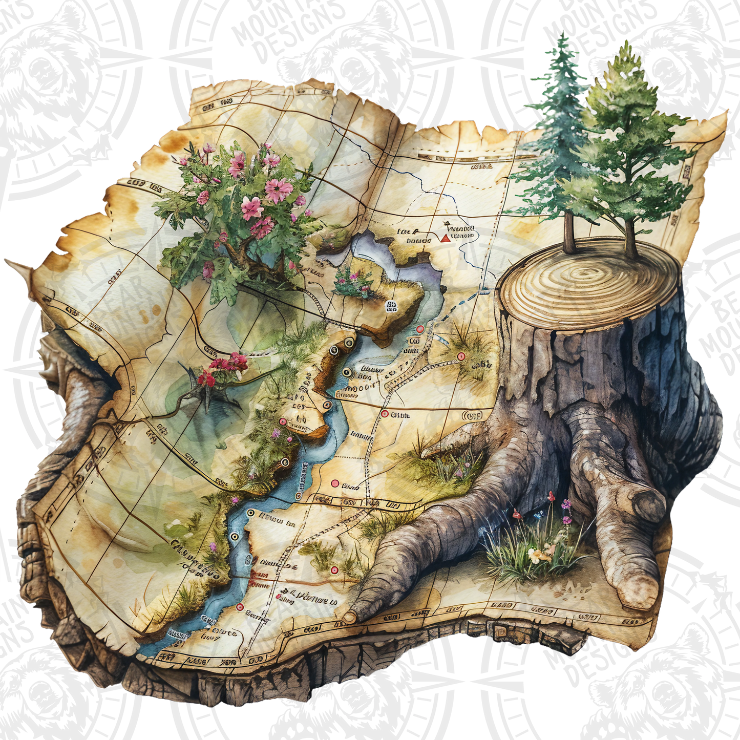 Tree Bark Map