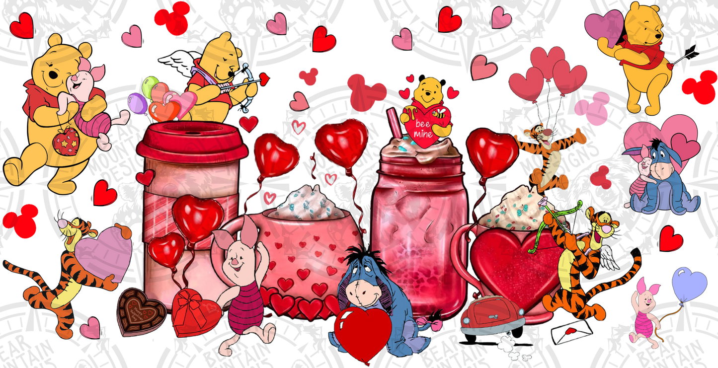Winnie The Pooh Valentines 1 - Cup Wrap