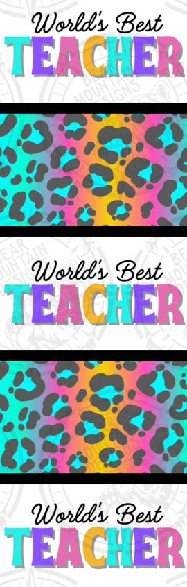 Worlds Best Teacher - Pen Wrap