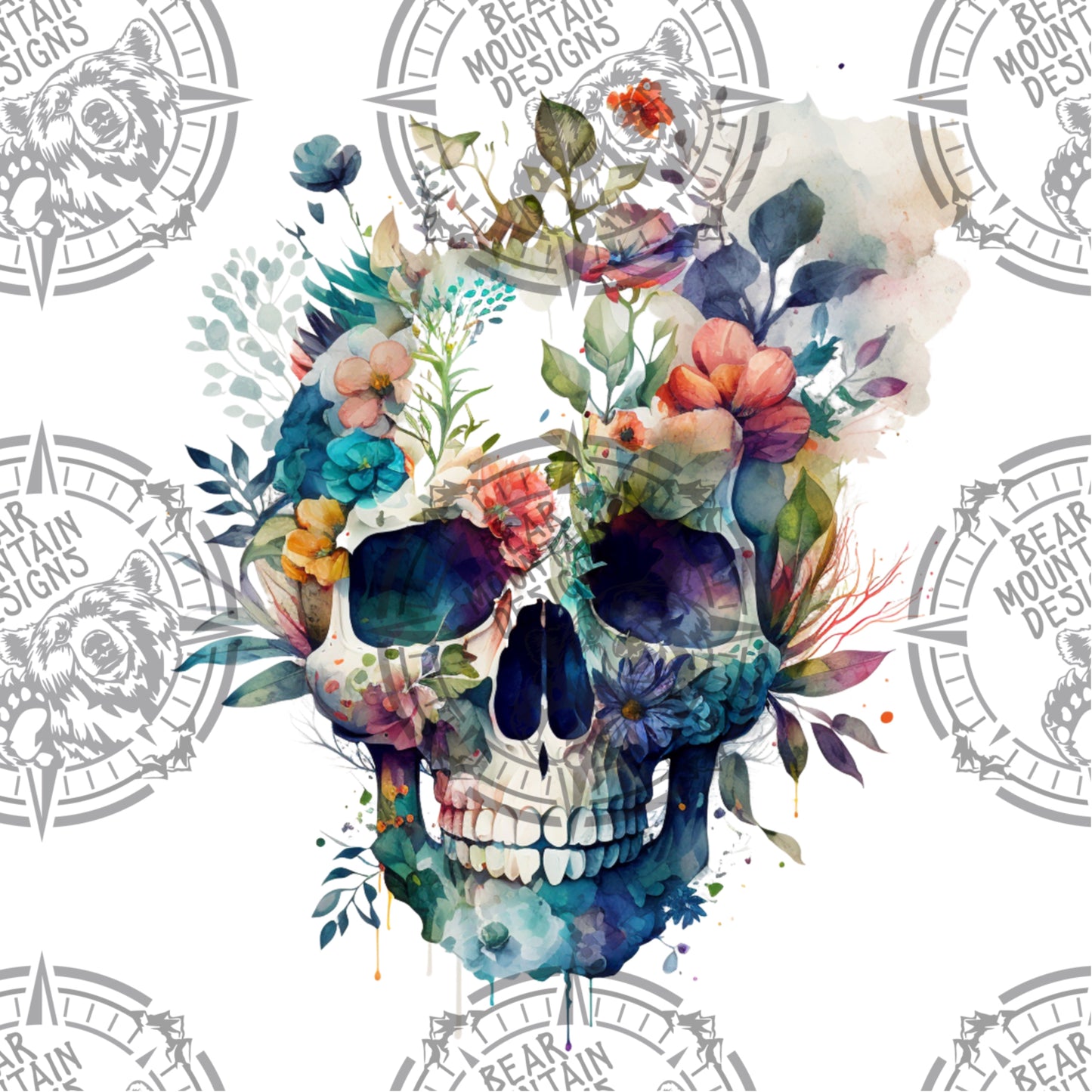 Floral Skull 1