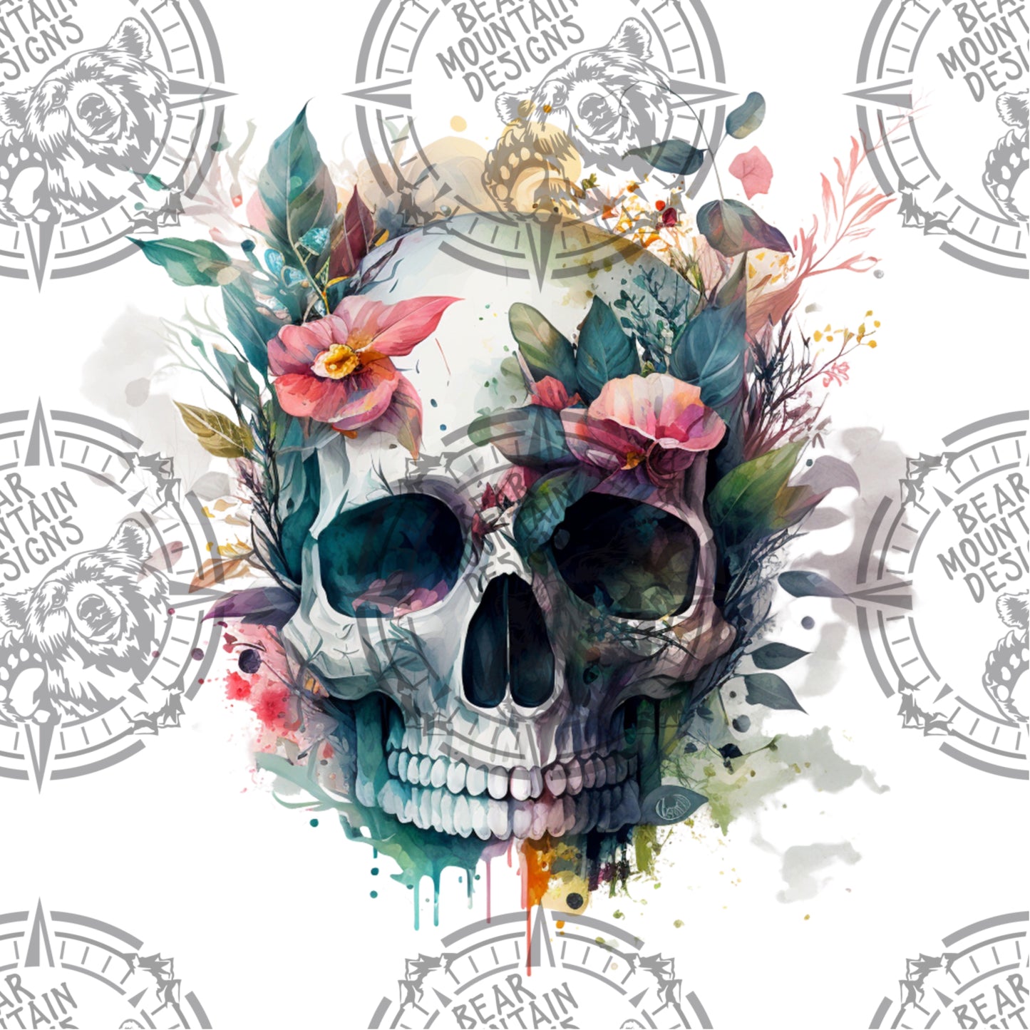 Floral Skull 4