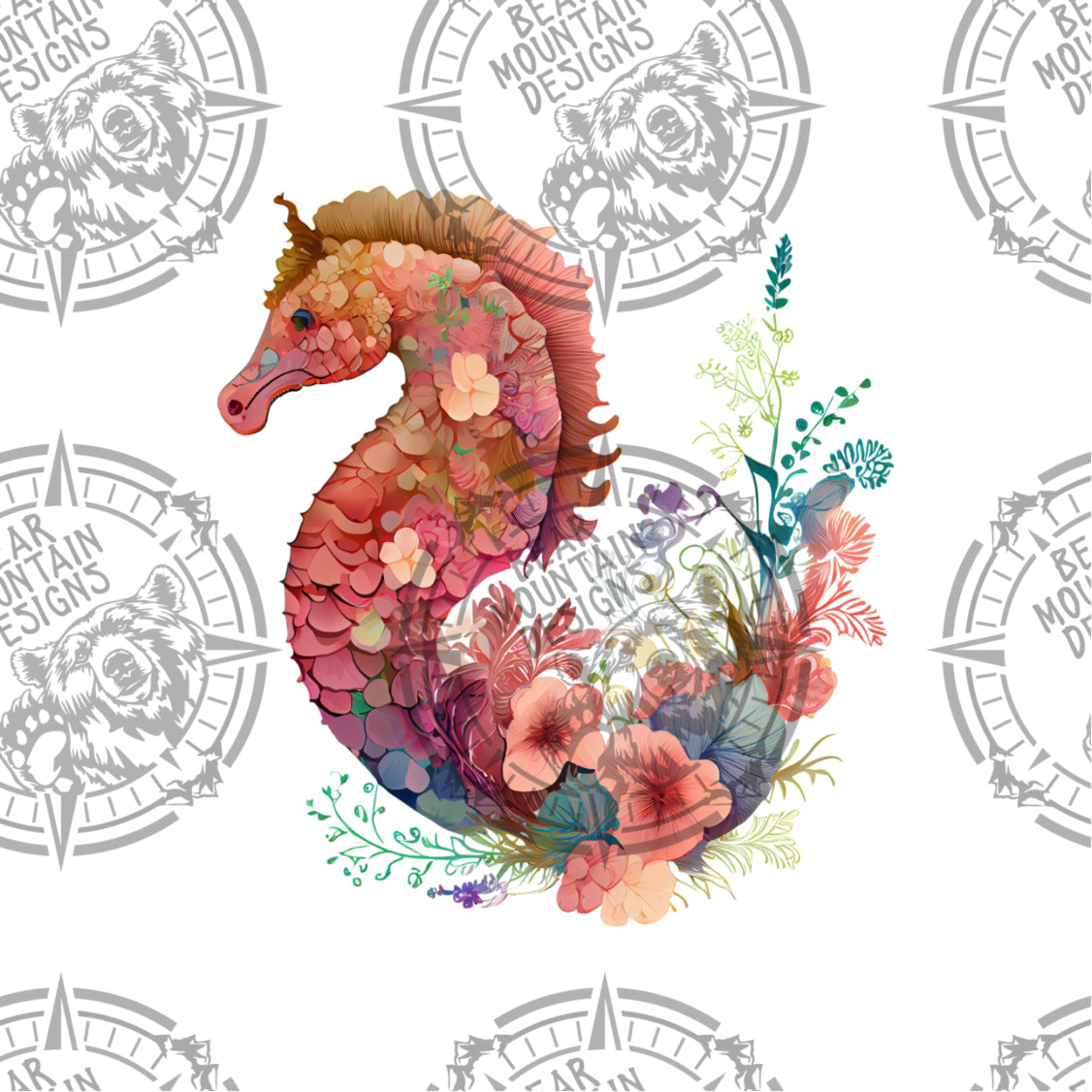 Floral Seahorse 3